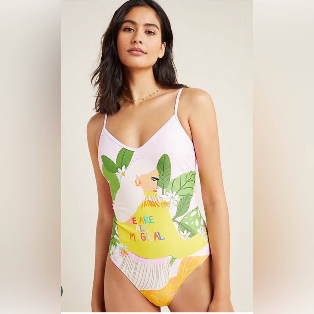 ANTHROPOLOGIE Alja Horvat Magical Fringe Swimsuit